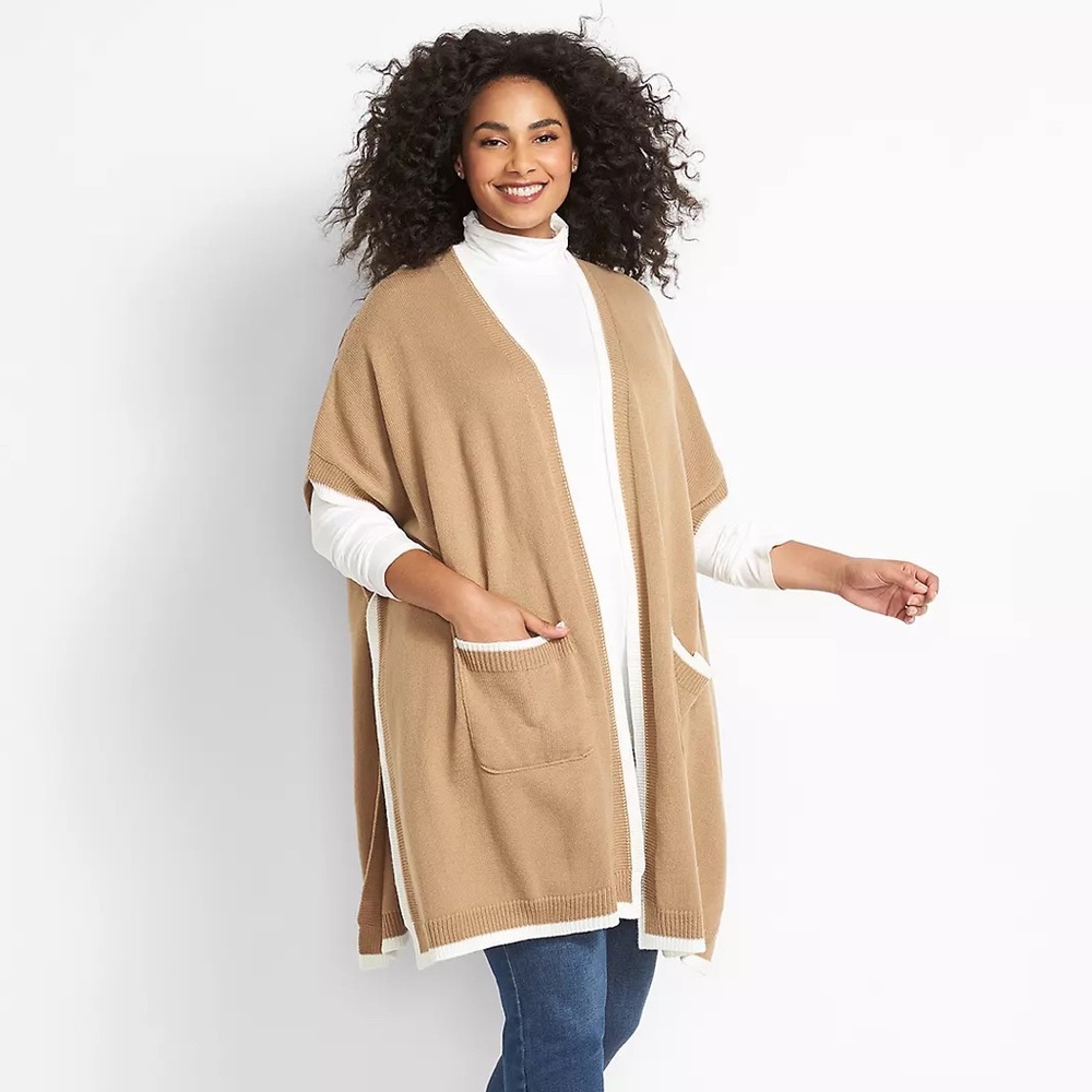 Lane Bryant NWT Open Front Poncho